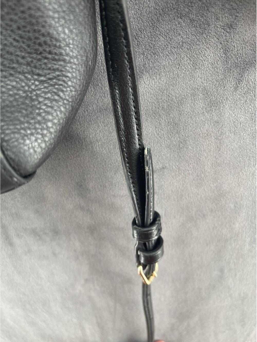 Coach Kelsey Black Pebbled Leather Crossbody Satchel Tote Bag Shoulder Purse - Picture 7 of 13